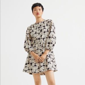 Short linen blend dress H&M NEVER WORN